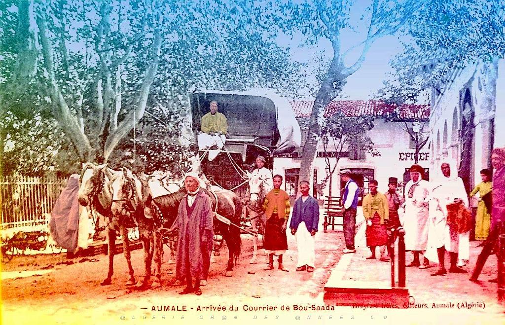 Aumale- Arrivee du courrier de Bou-Saada.jpg